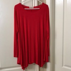 LARACE Sleeve Ruffled hem tunic